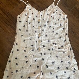ILLA ILLA White Tropical Print Romper M